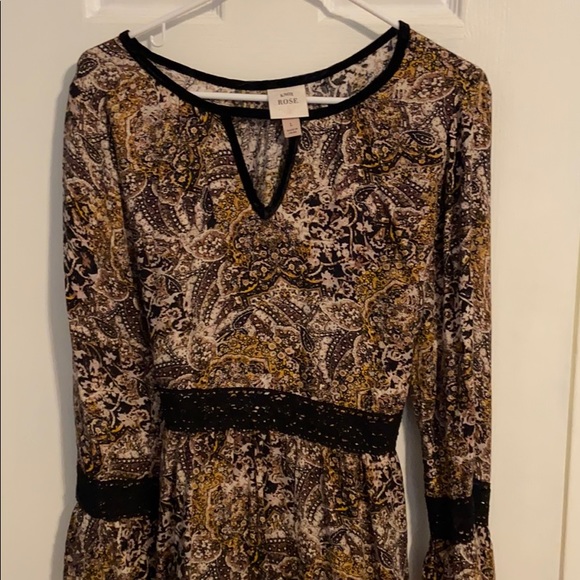 Brown Boho tie back dress - Picture 3 of 4